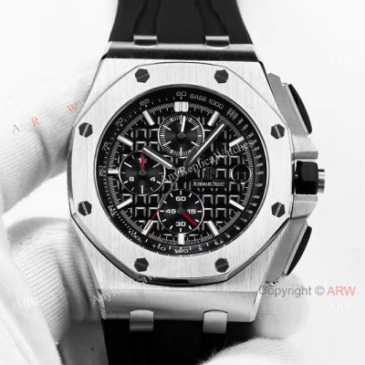 Royal Oak Offshore Audemars Piguet Knock off Watch Rubber Strap Black Dial